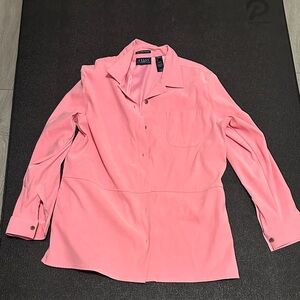 Liz Claiborne Crazy Horse Pink Blouse/overcoat